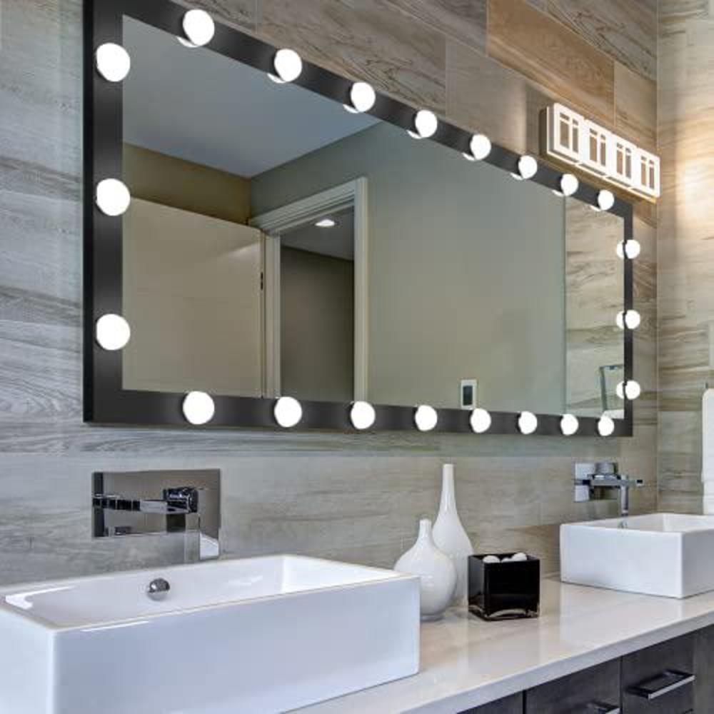 majnesvon 63" x 24"full length mirror with lights and stand touch control - wall mounted and floor standing mirror,led lighted full bod