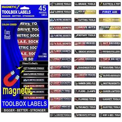 SteelLabels Ultimate Magnetic Toolbox Labels - Blue Edition
