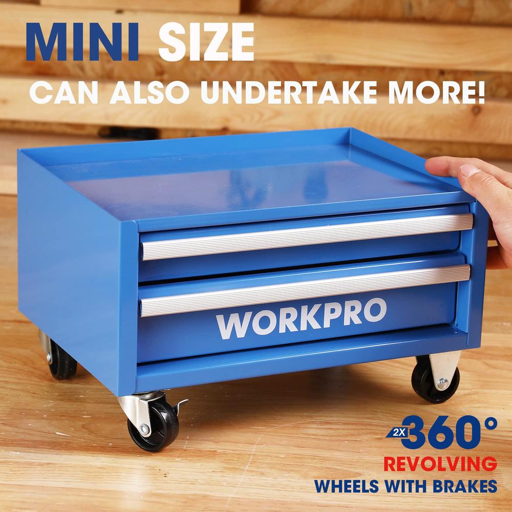 workpro kids real tool set with 12 inch steel tool chest with wheels ...
