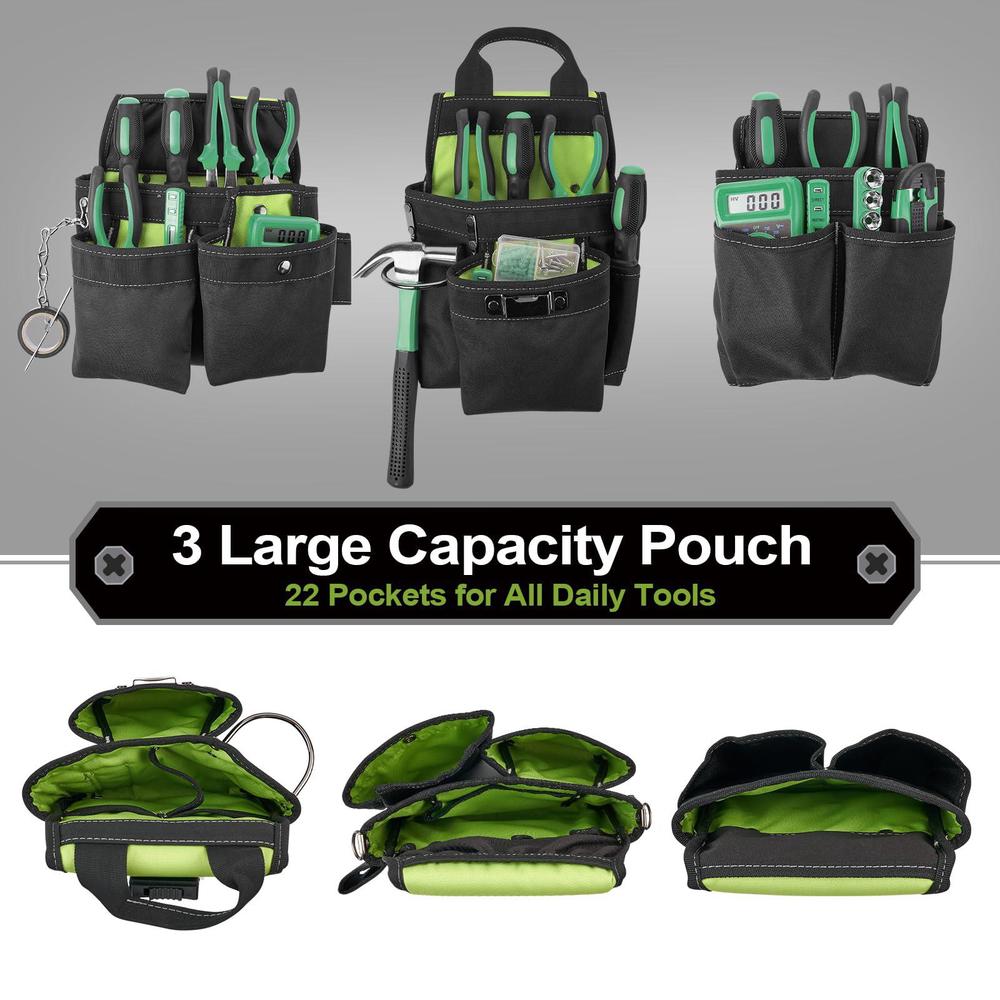 birodeko tool belt with suspenders - heavy duty tool vest with multiple tool pouches and waist support, ideal tool organizer 
