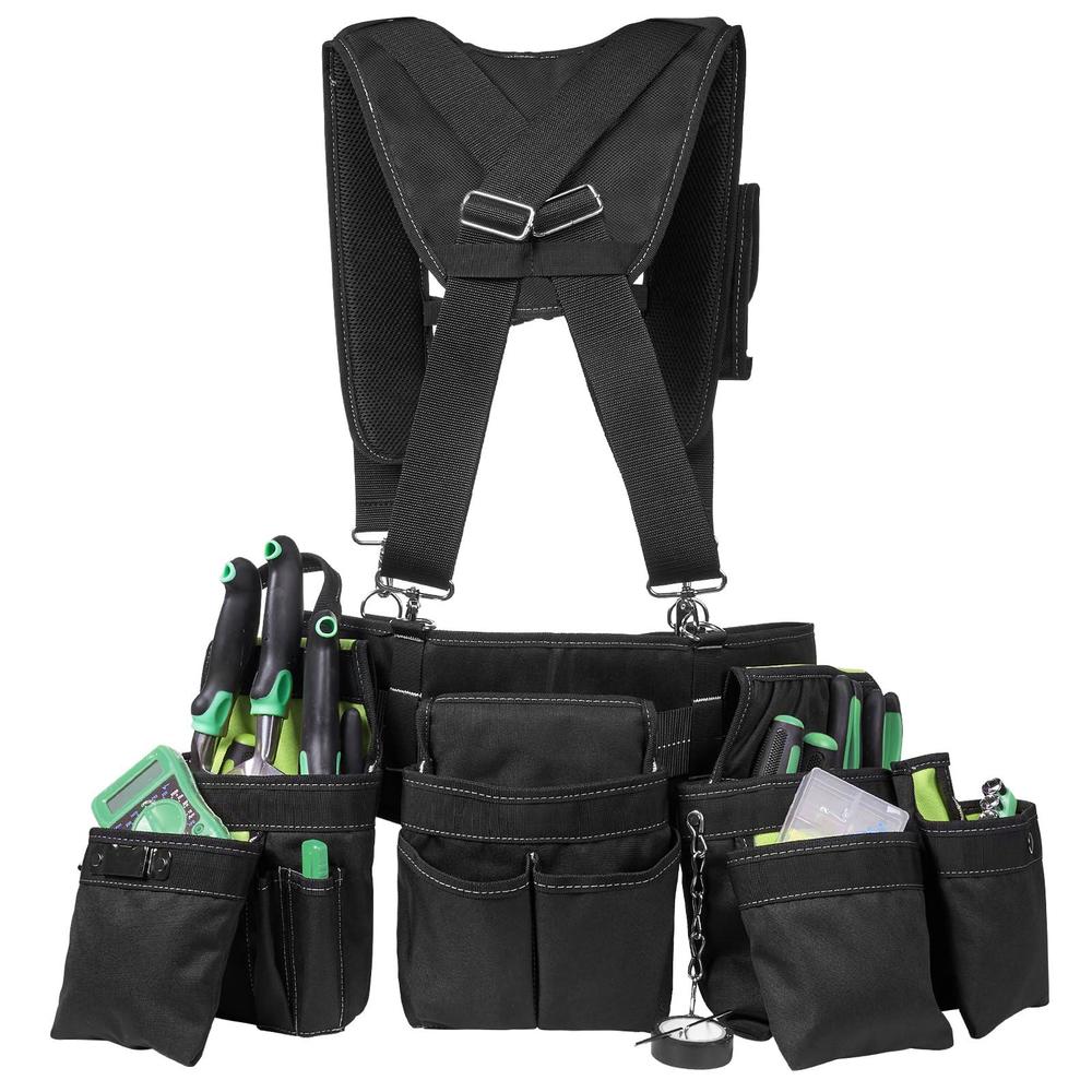 birodeko tool belt with suspenders - heavy duty tool vest with multiple tool pouches and waist support, ideal tool organizer 