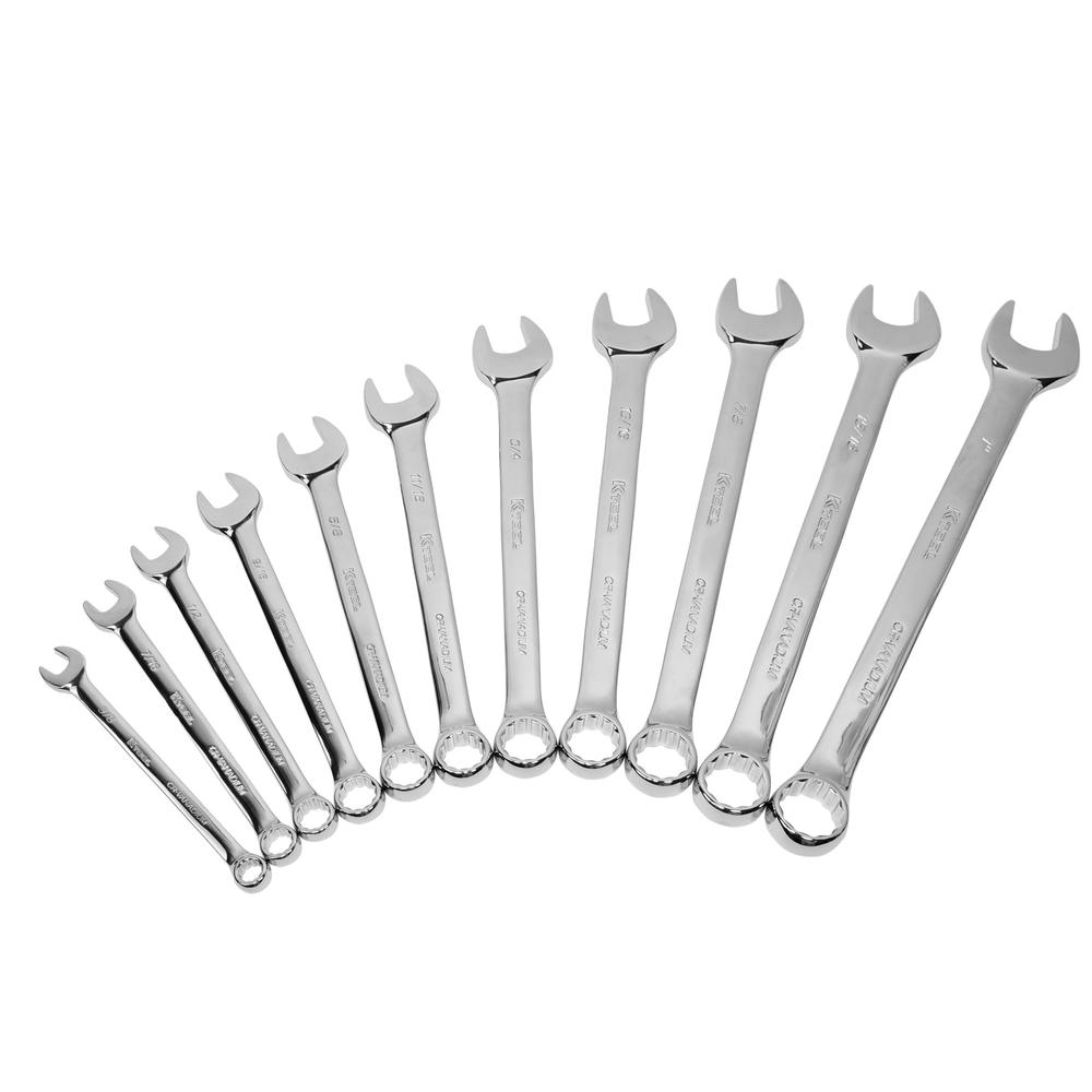 k tool international - wrench set combination 11 pc sae kit bag (41011)