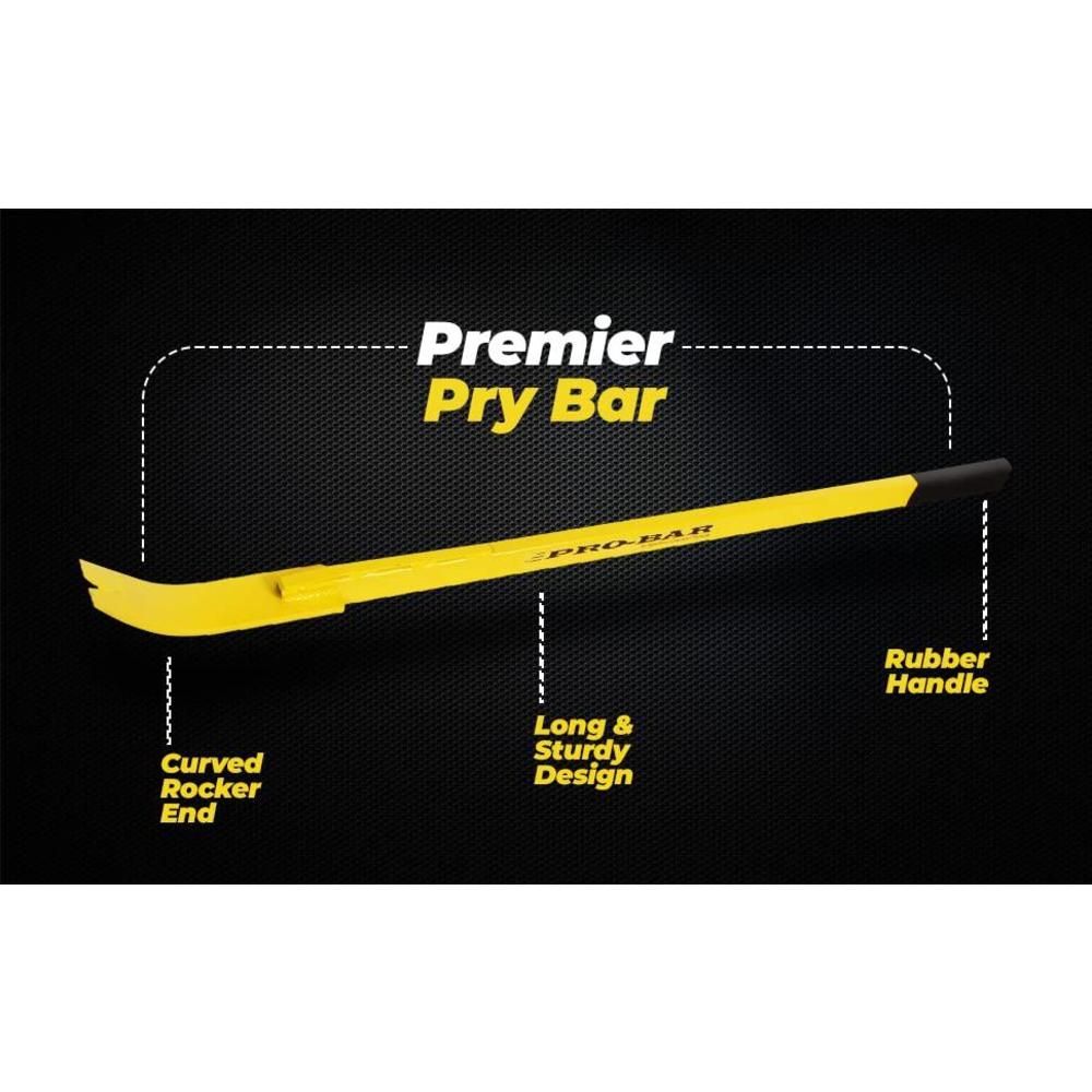 Clover Products LLC premier pry bar - open angle heavy duty pro bar | leverage to handle any job | prying concrete forms, embedded objects, align