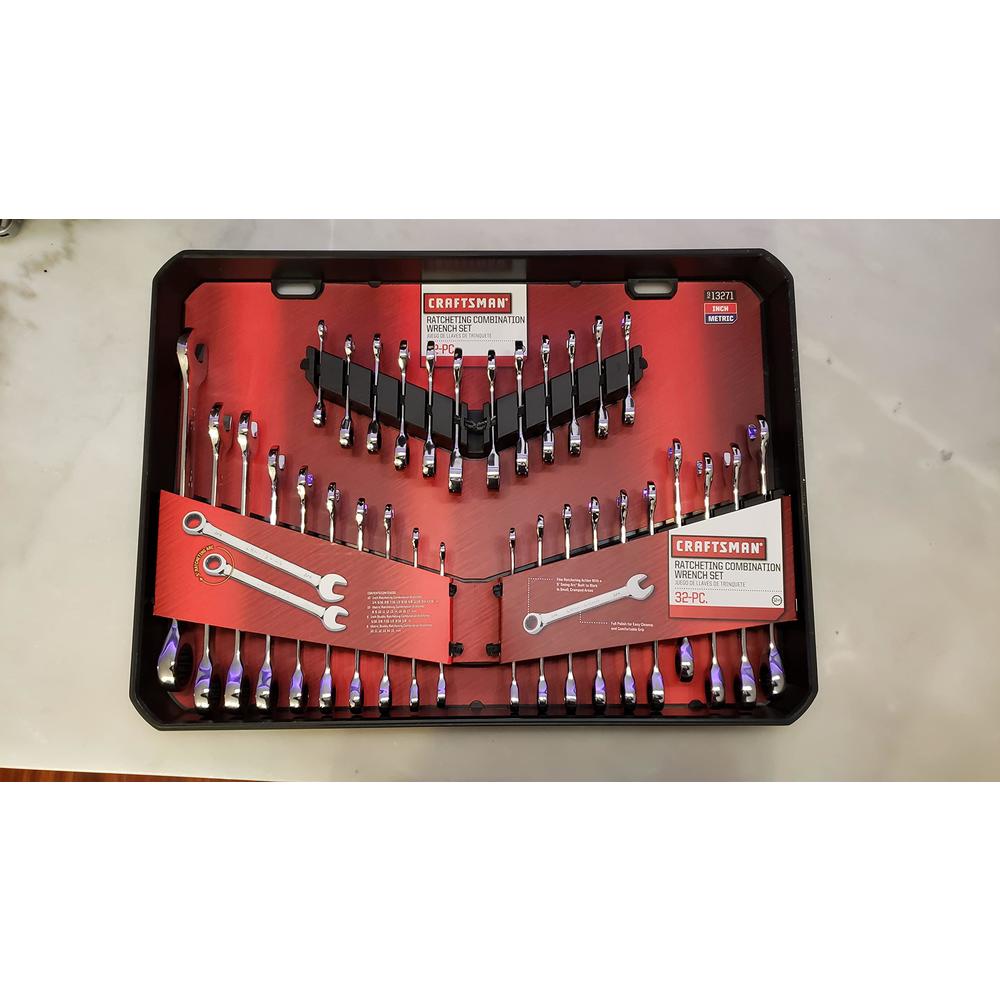 craftsman 32-piece ratcheting combination wrench set