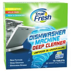true fresh dishwasher cleaner and deodorizer tablets 18-pack of 20g deep cleaning - heavy duty degreaser dish washer clean po