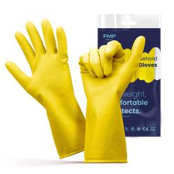 fmp brands cleaning gloves, 12 pairs rubber gloves for washing dishes, non-slip dishwashing gloves, waterproof reusable latex