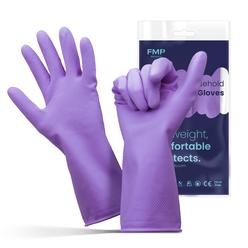 fmp brands cleaning gloves, 12 pairs rubber gloves for washing dishes, non-slip dishwashing gloves, waterproof reusable latex