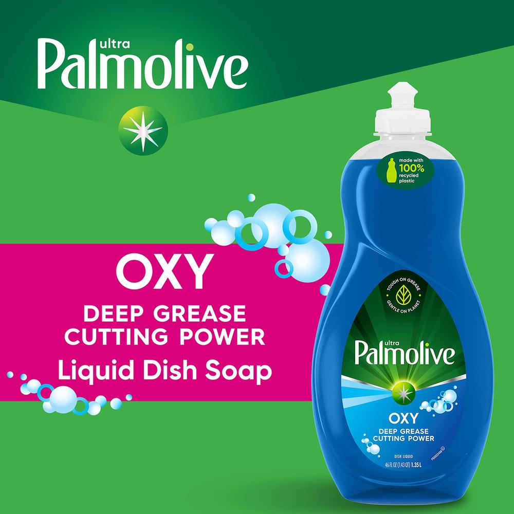 palmolive ultra dish soap oxy power degreaser, 46 fl oz (pack of 6)