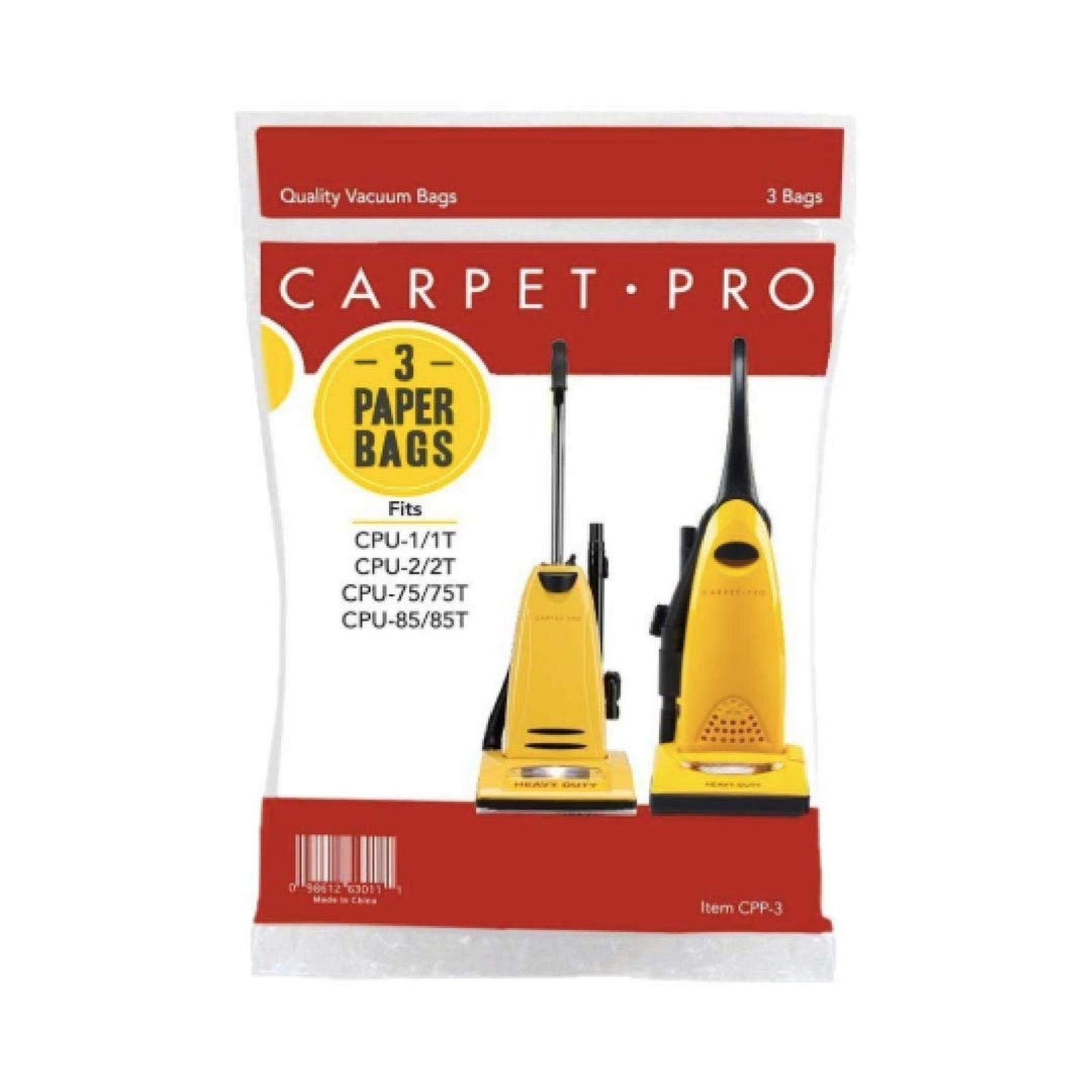 Carpet pro genuine carpet pro heavy duty & standard upright bags 3 pk # 06.153, cpp-3 by carpet pro