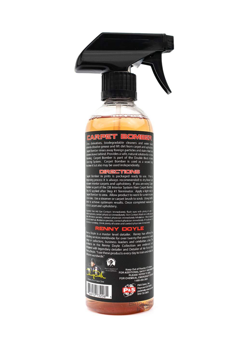 P & S PROFESSIONAL DETAIL PRODUCTS p&s professional detail products - carpet bomber - carpet and upholstery cleaner; citrus based cleaner, dissolves grease, lif