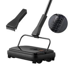 VEVOR Carpet Sweeper, 7.87 in Sweeping Paths, Floor Sweeper Manual Non Electric, 300 ml Dustbin Capacity with Comb for Home Off