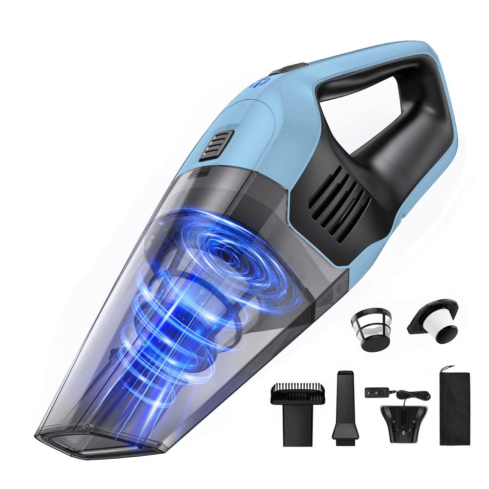 portutif handheld vacuum cleaner, powerful suction portable lightweight hand held vacum cordless with 25-30mins long runtime rechargea