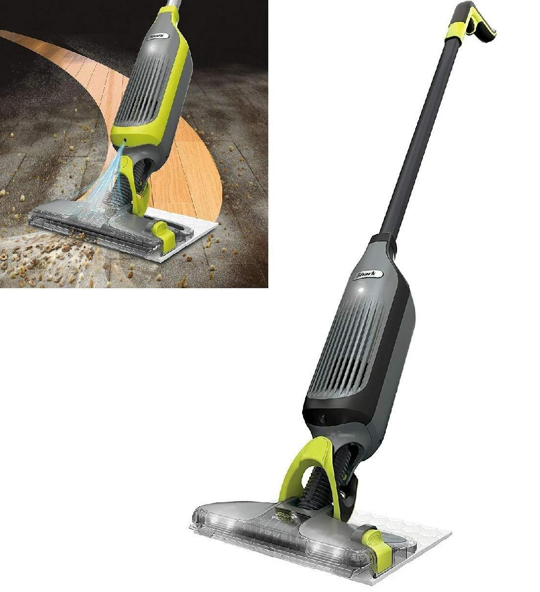 shark qm250 / vm250 vacmop pro cordless hard floor vacuum mop with disposable pad, charcoal gray- -(renewed) qm250 (charcoal 