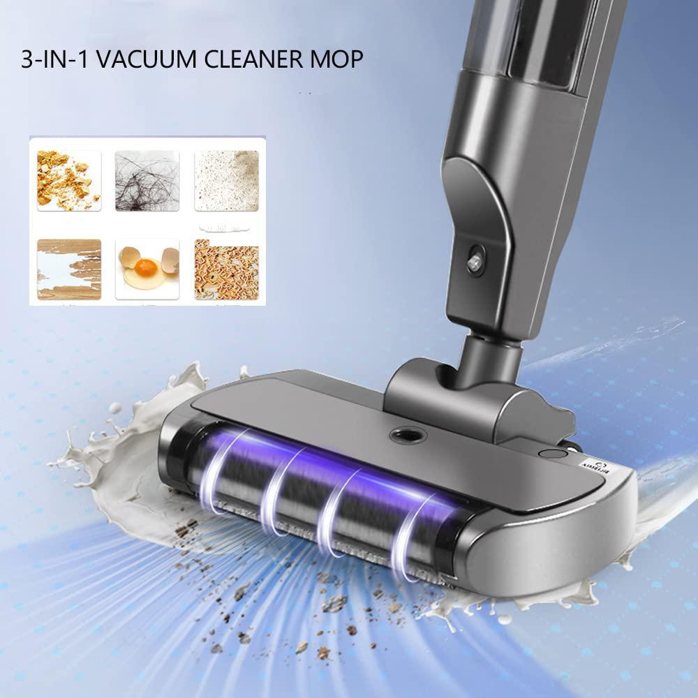 Panda Santa cordless wet dry vacuum cleaner, 3 in1 vacuum cleaner mop with dual tank, self-cleaning for hard floors and carpet