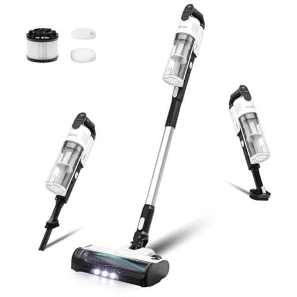 levoit cordless vacuum cleaner, stick vac with powerful suction, tangle-resistant design, up to 50 minutes, rechargeable, lig