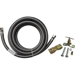 edgewater parts ss10stv ice maker water supply line, stainless steel hose