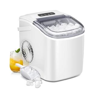 AGLUCKY RNAB0BFH6C4KC aglucky ice makers countertop,portable ice maker  machine with handel,self-cleaning ice maker, 26lbs/24h, 9 ice cubes ready in
