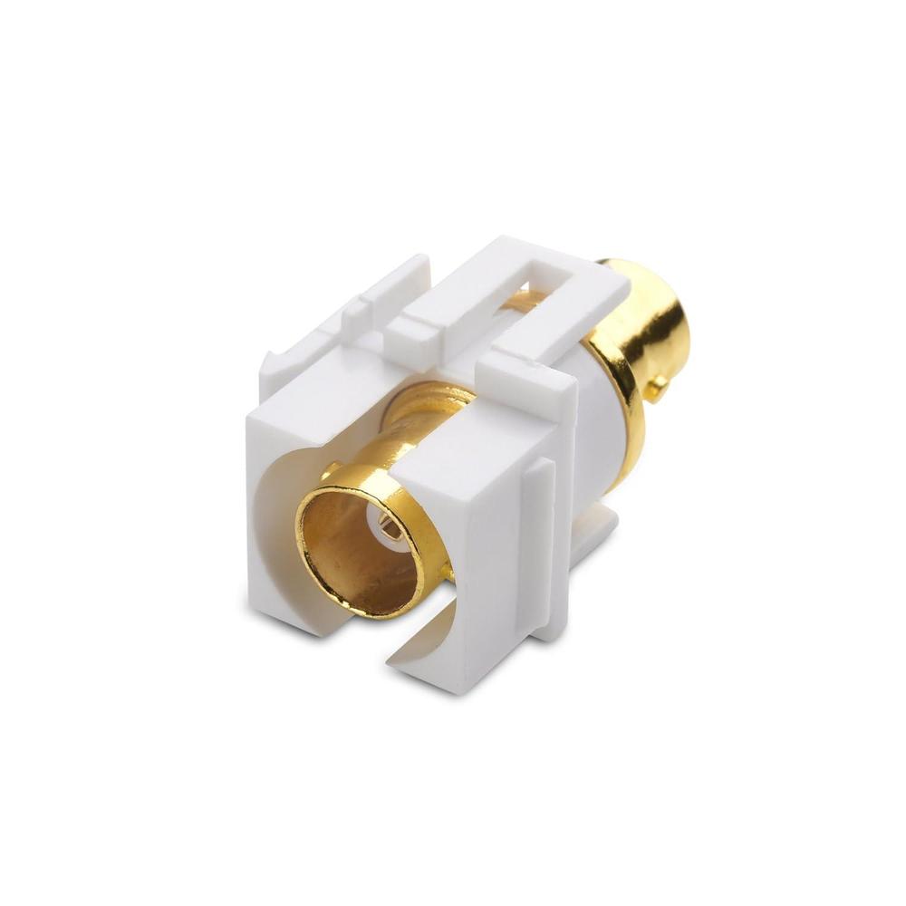 Cable Matters 5 pack Gold plated Bnc Keystone Jack Inserts In White Cable matters 5 pack gold plated bnc keystone jack inserts in white