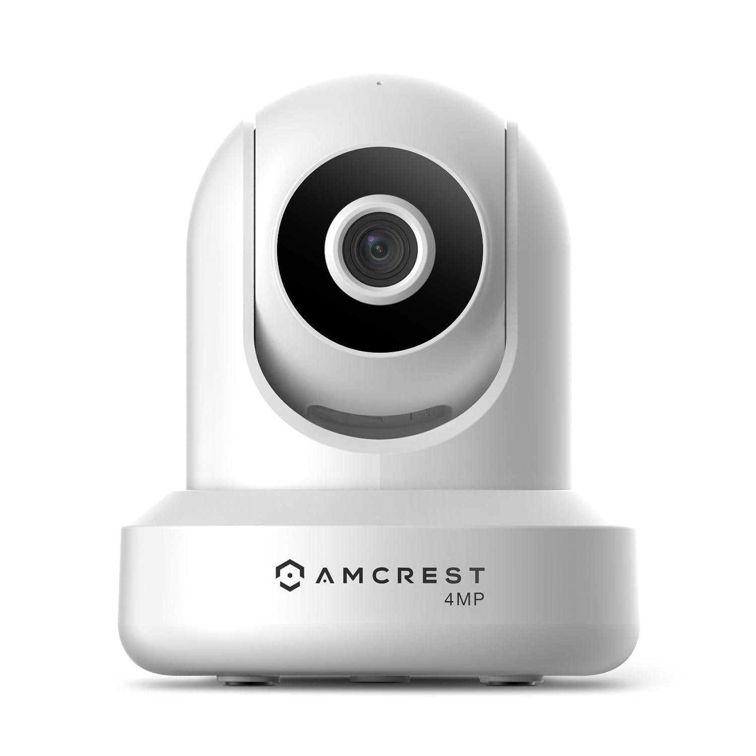 amcrest 4mp prohd indoor wifi, security ip camera with pan/tilt, two-way audio, night vision, remote viewing, 4-megapixel @30