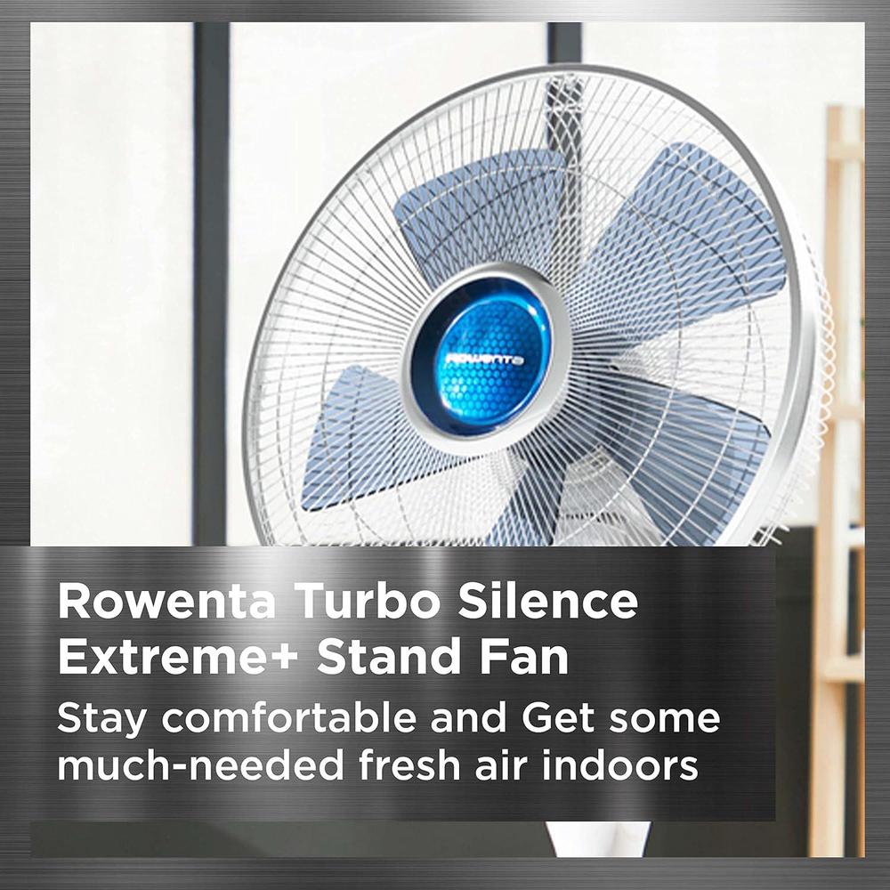 rowenta turbo silence standing floor fan with remote 53 inches ultra quiet fan oscillating, portable, 5 speeds, indoor, refre