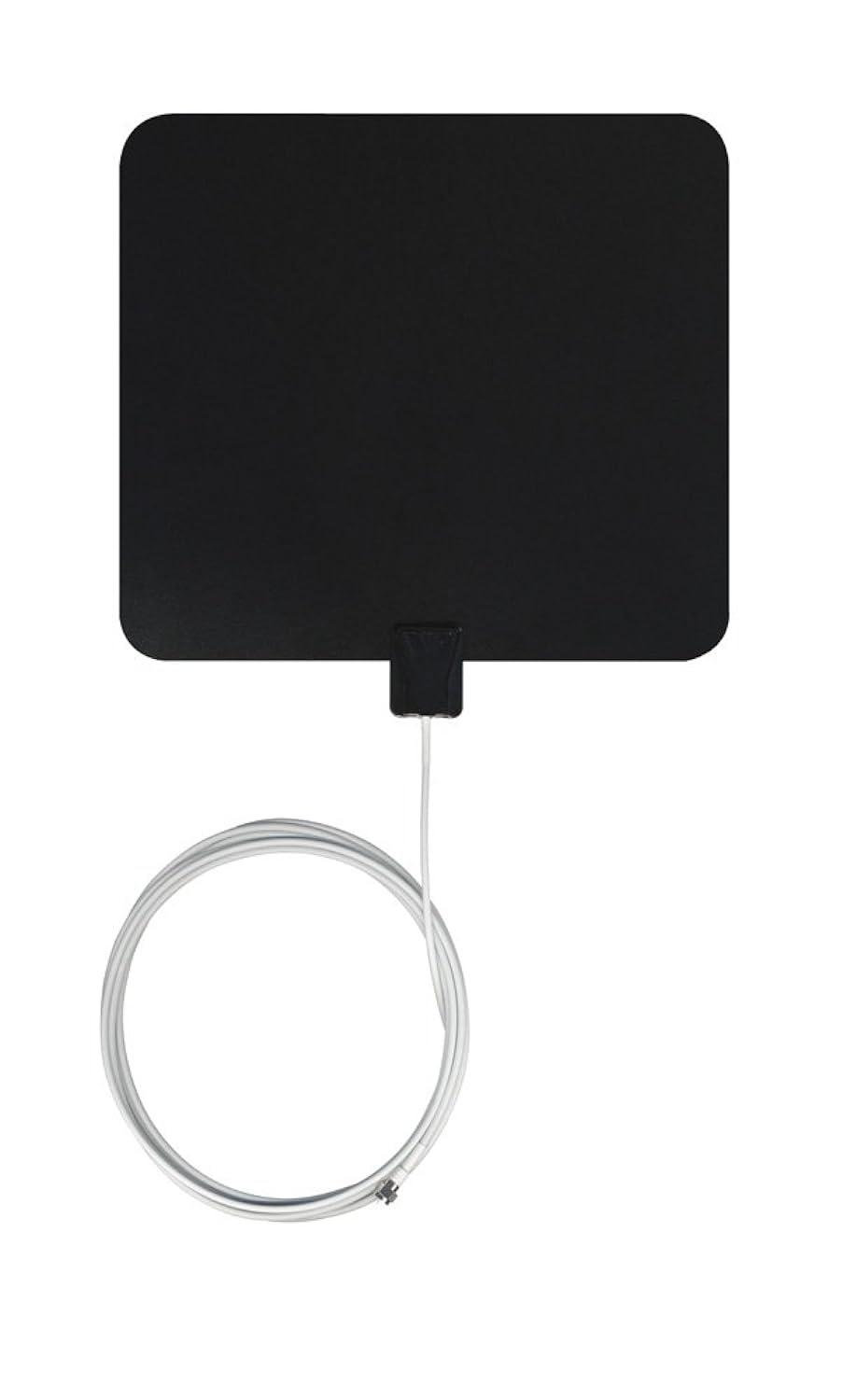 winegard fl-5000 flatwave digital indoor hdtv antenna (4k ready / high-vhf / uhf / ultra-thin), 35 mile long range, black/whi