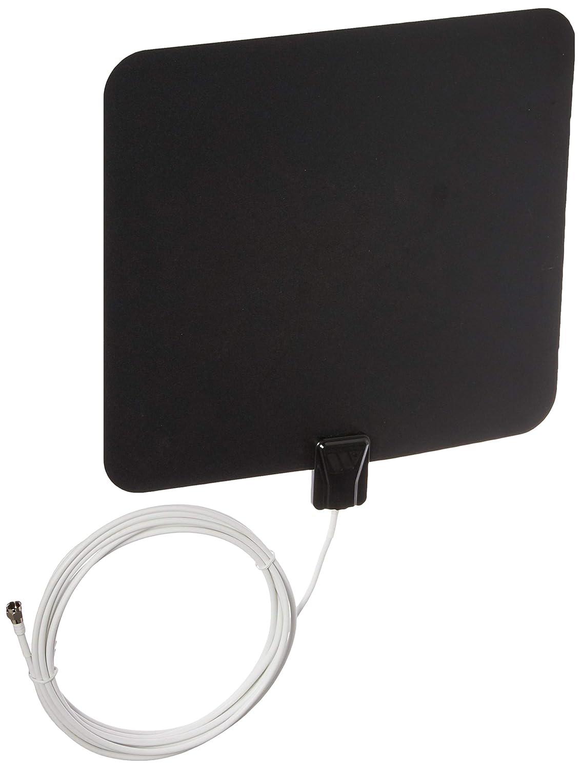 winegard fl-5000 flatwave digital indoor hdtv antenna (4k ready / high-vhf / uhf / ultra-thin), 35 mile long range, black/whi