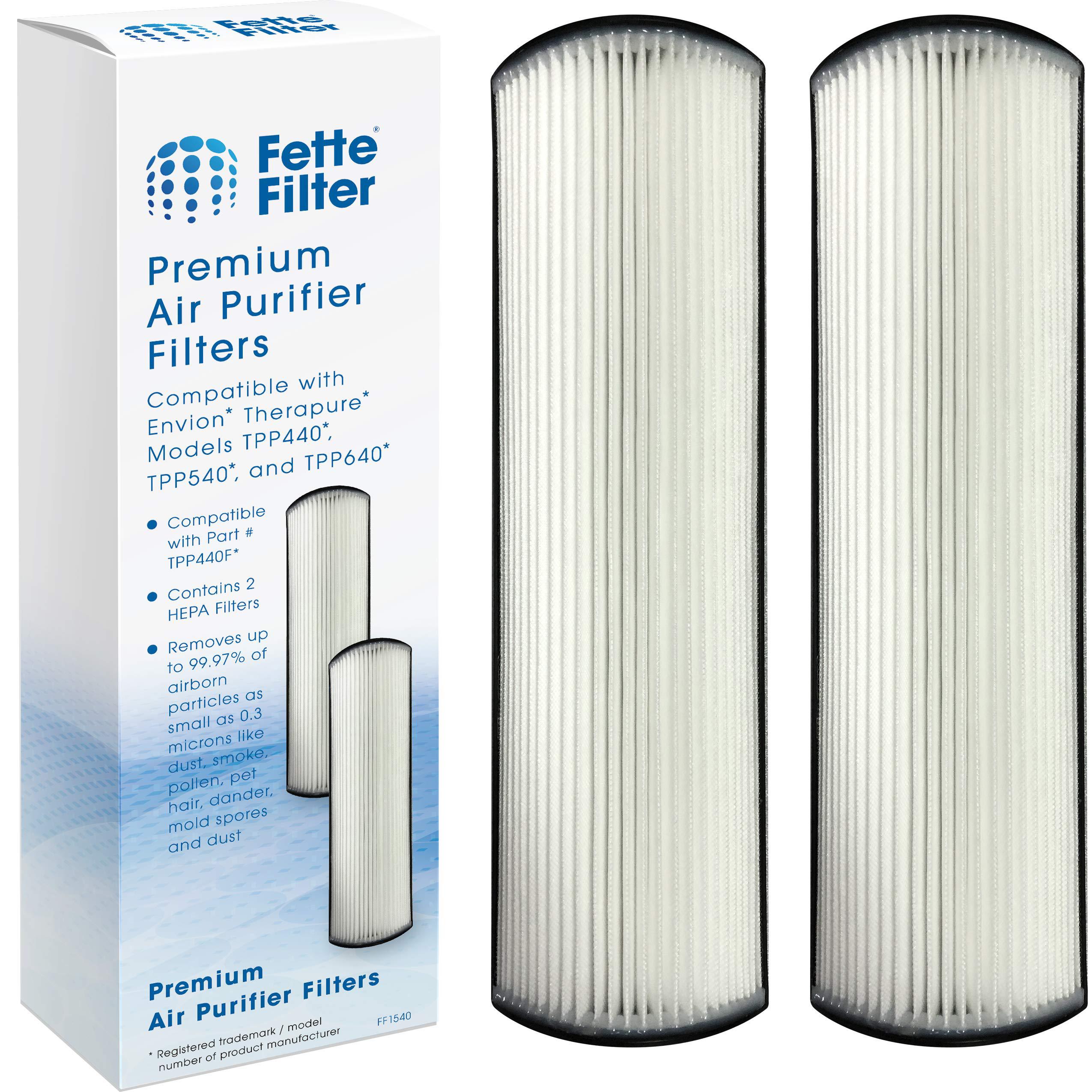 fette filter - tpp440f true hepa h13 replacement filter compatible with therapure envion air purifier models tpp440 tpp540 tp