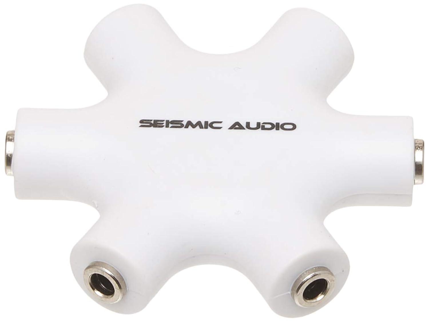 seismic audio - sa-iesplit3 - 5 way headphone splitter hub - 3.5mm