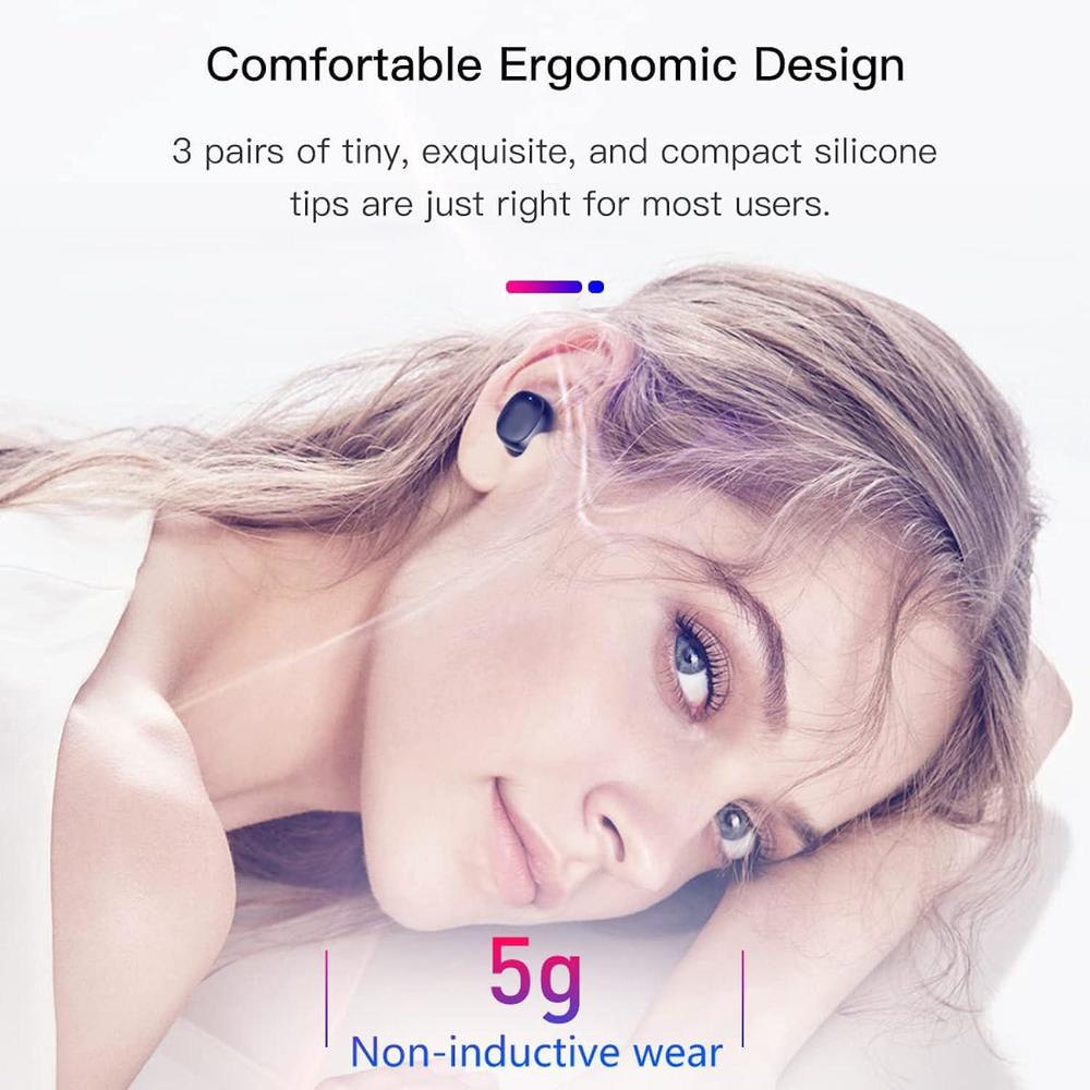 kenkuo wireless earbuds for small ear canals, only 3g light weight, cute colors for women & kids earbuds, bluetooth 5.3 ear b