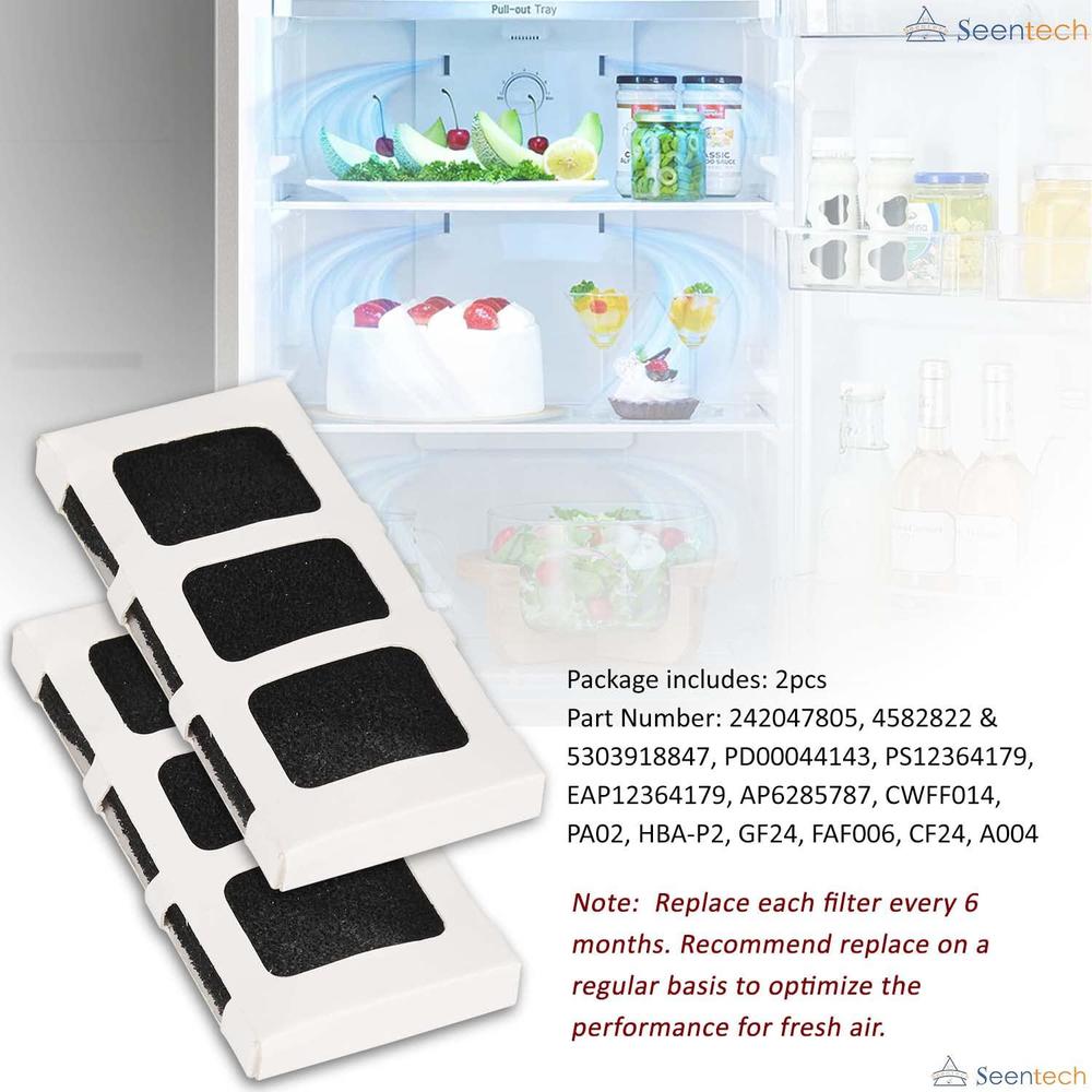 Seentech fresh paultra2 frigidaire refrigerator air filter compatible with electrolux frigidaire pureair ultra ii air filter 242047805