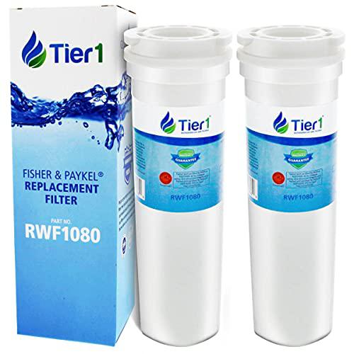 tier1 836848 refrigerator water filter 2-pk | replacement for fisher & paykel 836848, 836860, wf296, eff-6017a, e402b, e442b,