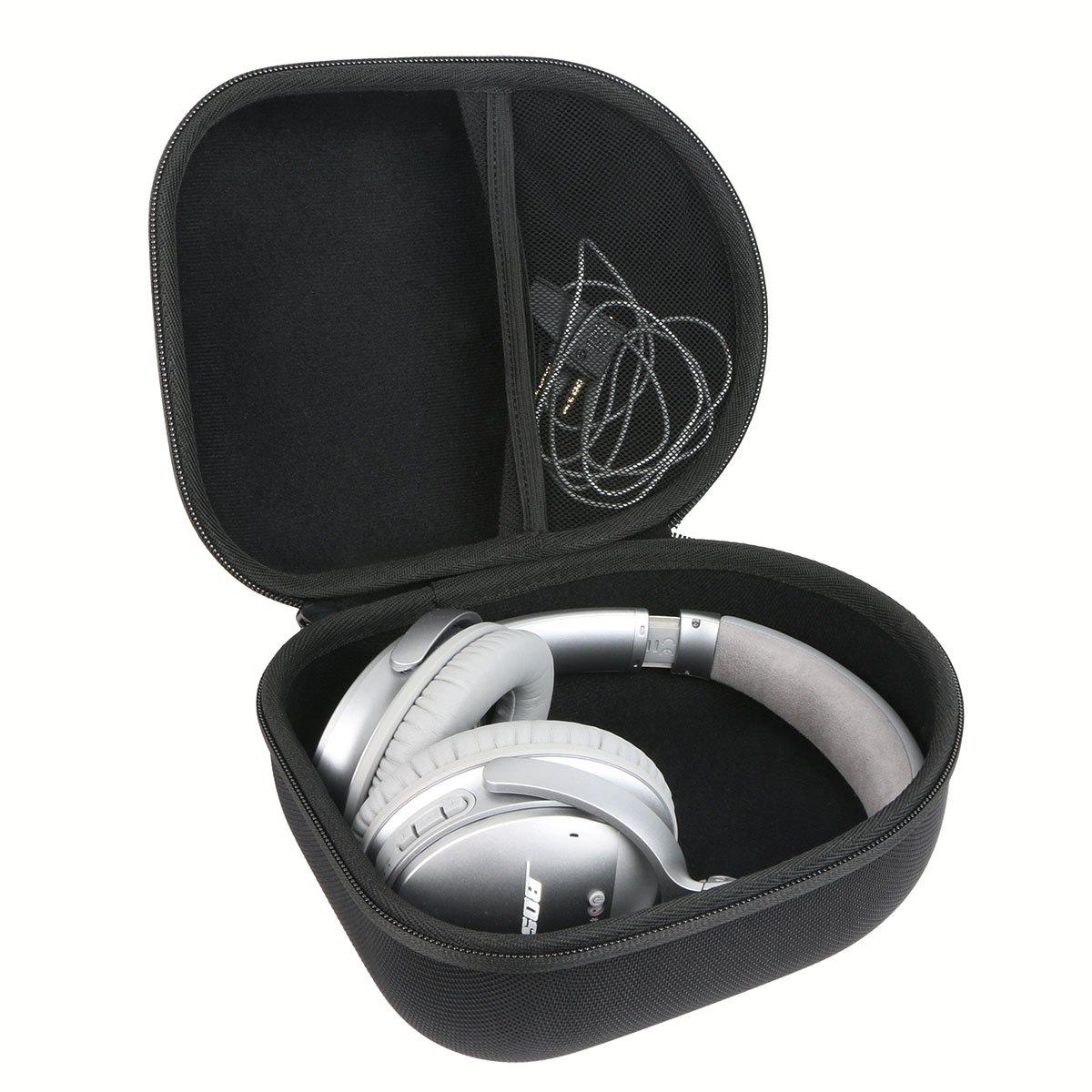 khanka hard case replacement for audio-technica professional studio monitor headphones headset headphone (black2)