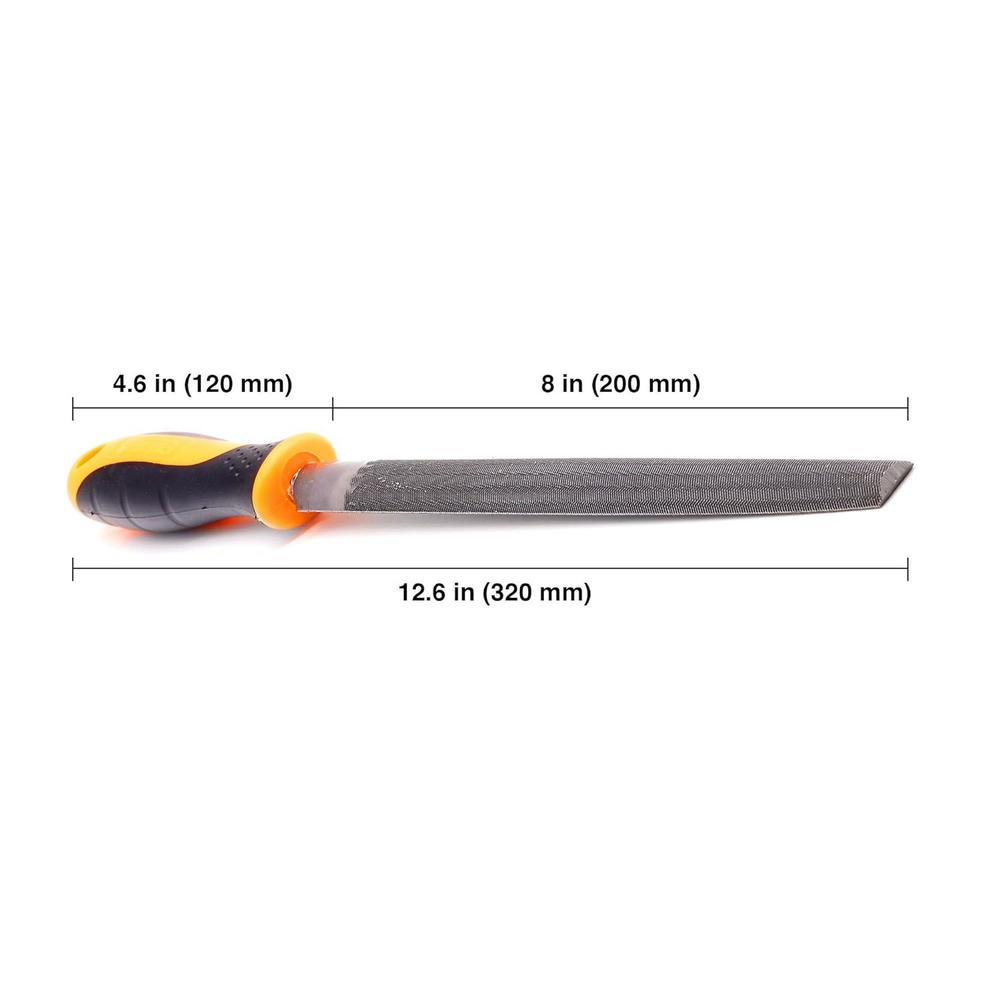 8inch Rasp File Round finder 8'' semi round hand rasp file set with rubber grip + plastic ...
