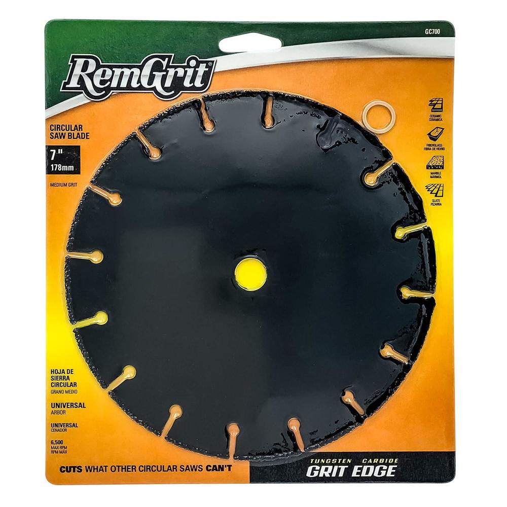 disston e0206235 7-inch remgrit carbide grit circular saw blades, medium grit, 178mm