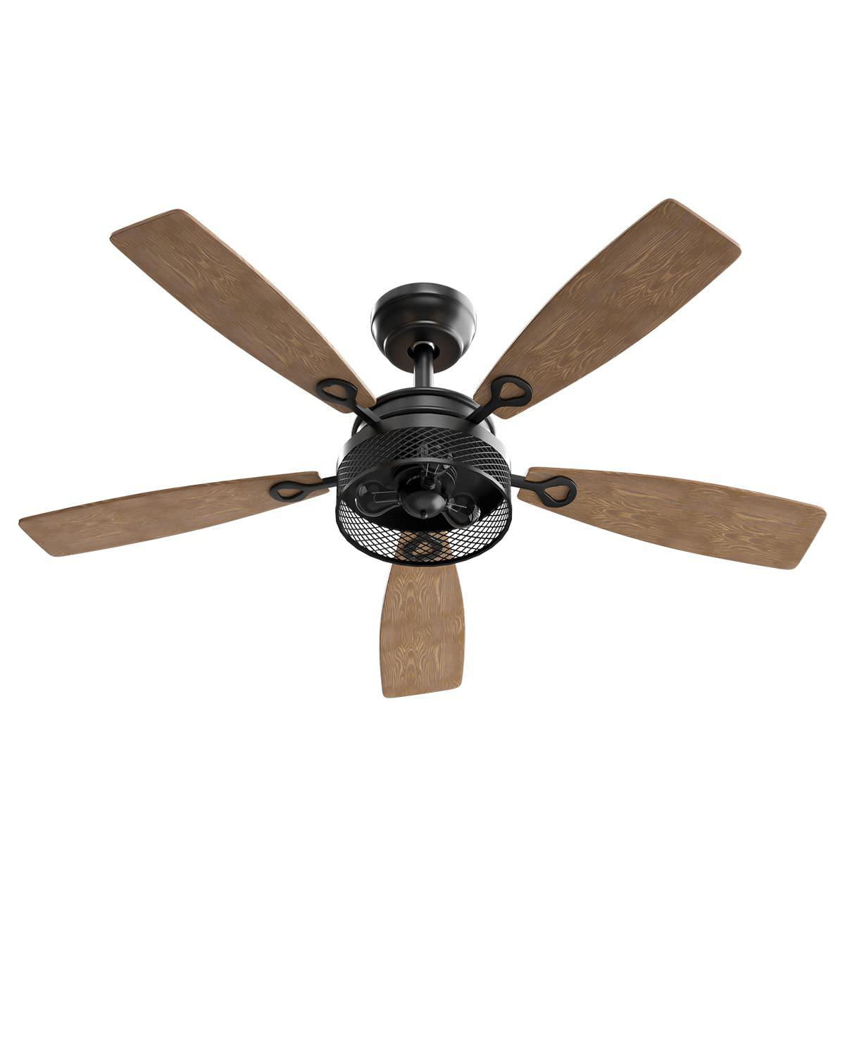 Ceiling Fans 26 Inch Caged Ceiling Fan With Light - Remote \u0026 APP Control DC  Motor Farmhouse Fan For Low Ceilings Remote App Control Dc Motor Fan, image size:1200x1500