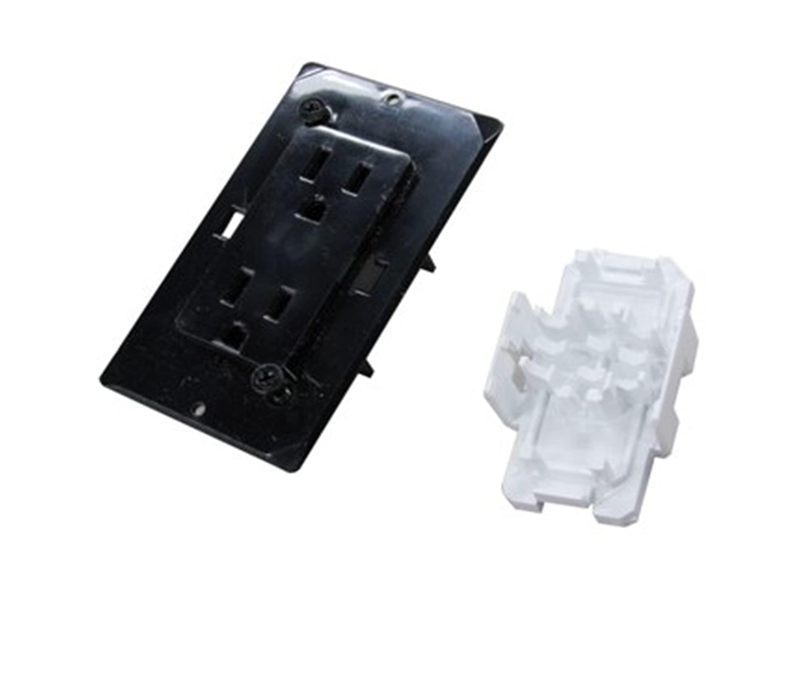 Wirecon rv recept - 120v - 15a - duplex - wirecon - black - wdrdu15bkspfw