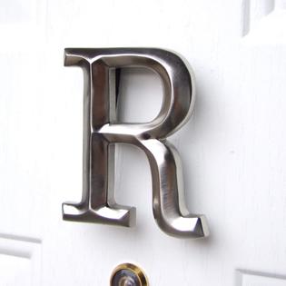 Michael Healy Monogram C Door Knocker - Handcrafted Nickel Silver