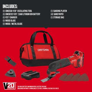 Craftsman craftsman v20 cordless oscillating multi-tool kit