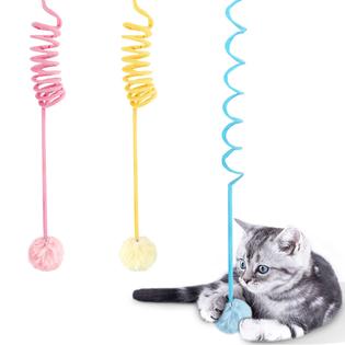 wonowpa cat spring toys, self-play hanging stretchable cat spring