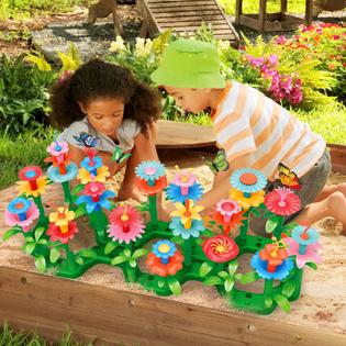 Toddler Toys Flower Building Stem Toy 137 PCS Flower Garden