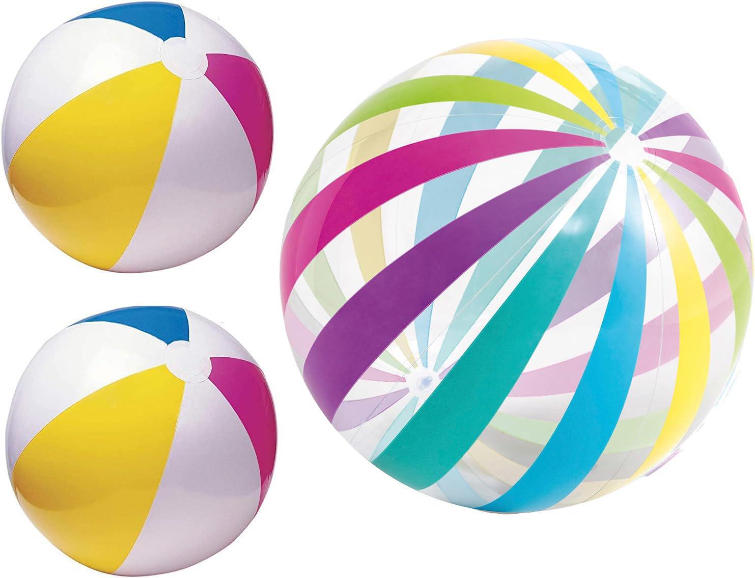 line42 big beach ball set for summer pool or beach - one jumbo 