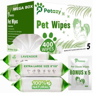 petazy 400 dog wipes for paws and butt ears eyes organic pet