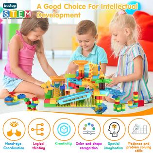 BATTOP battop marble run for kids ages 4-8, 167 pcs classic big