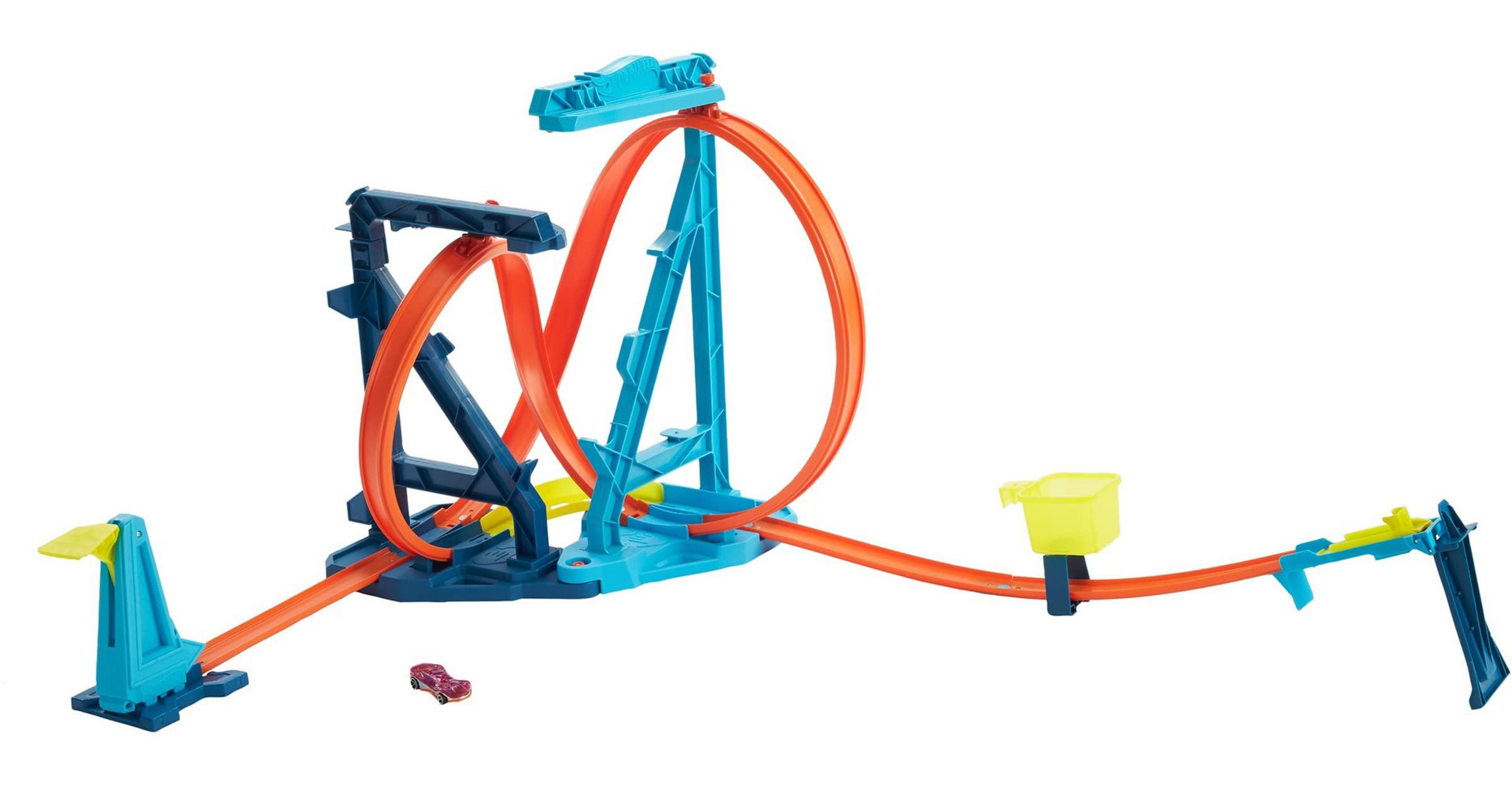 Hot Wheels hot wheels track set and 1:64 scale toy car, track and