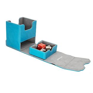 Zoopin Leather Deck Box with Built-in Spinning Life Counter, Cyan for MTG,Yugioh,Pokeman,TES Legacy,Munchkins CCG Decks and Also Small Tokens or Zoopin Leather Deck Box with Built-in Spinning Life Counter, Cyan for MTG,Yugioh,Pokeman,TES Legacy,Munchkins CCG Decks and Also Small Tokens or