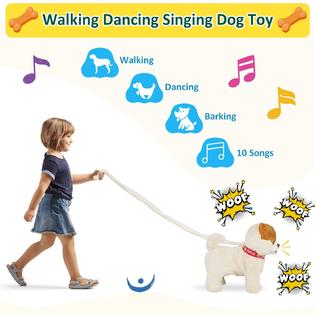 Marsjoy marsjoy musical walking dancing dog toy with leash