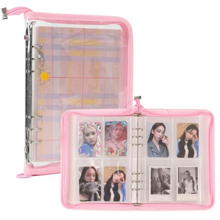 Neffliwe 4-pocket kpop photocard holder book with 30pcs inner pages 6 ring a5 photocard binder card collect book hold up to 240 cards Neffliwe 4-pocket kpop photocard holder book with 30pcs inner pages 6 ring a5 photocard binder card collect book hold up to 240 cards