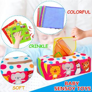 Thremhoo baby toys 12 month old montessori tissue box