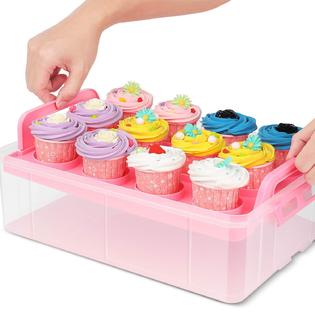 Flexzion flexzion 36 cupcake carrier tier stackable storage
