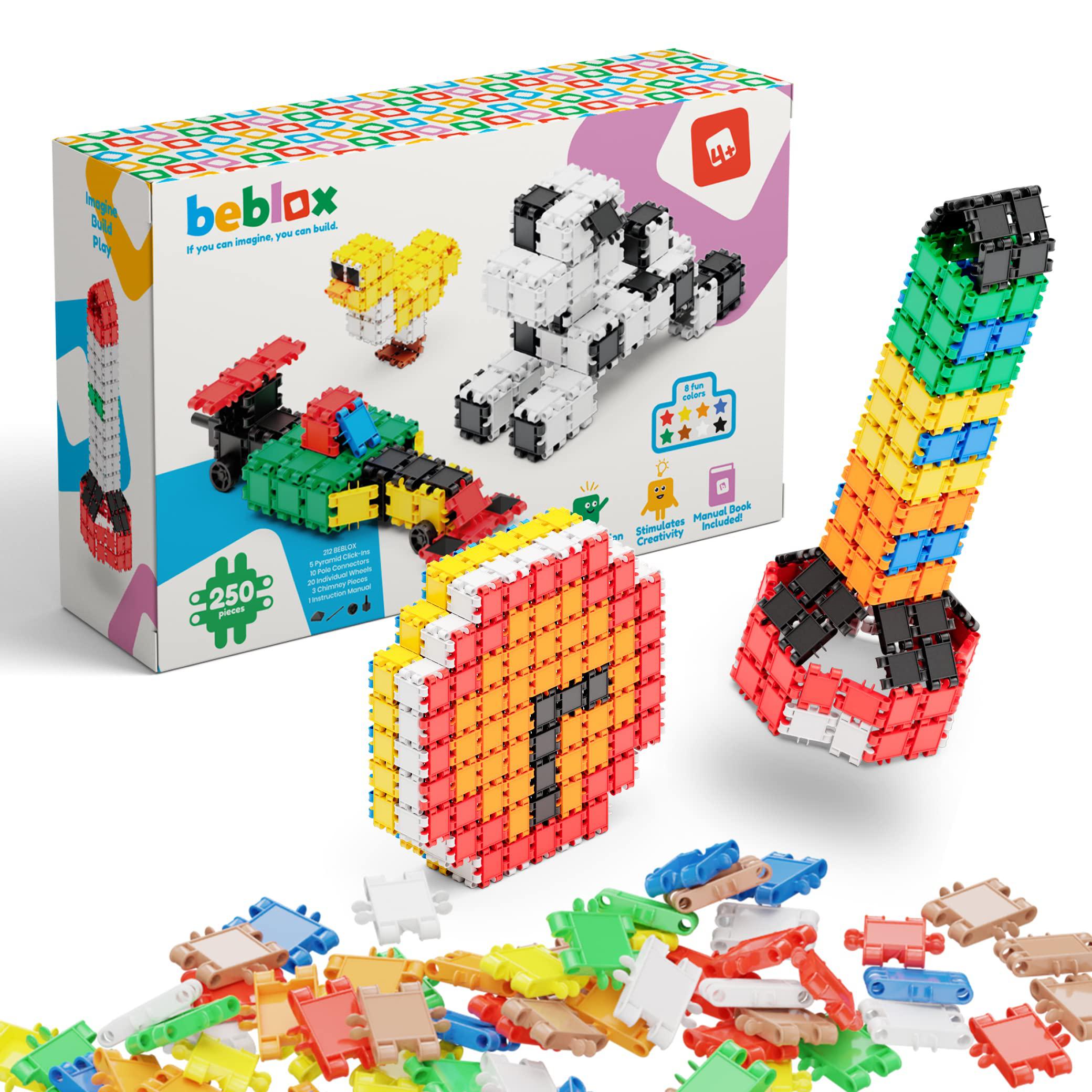 beblox building blocks building toys for kids ages 4-8 250-piece